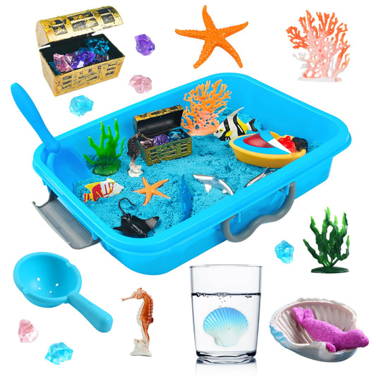 AGENTLAN Ocean Sensory Bin sea animals for imaginative play and skill building.