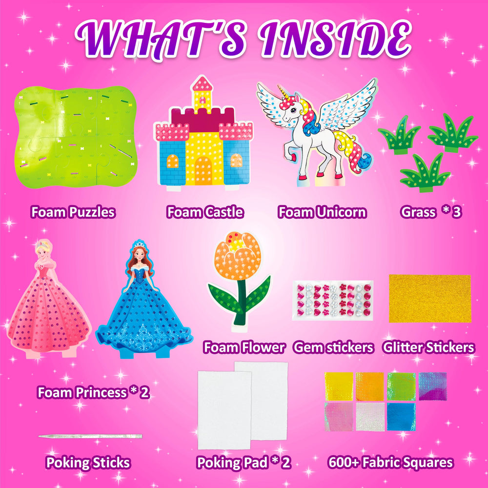 AGENTLAN Poke Art Princess Kit foam princess models offer durable, kid-friendly design for imaginative play.