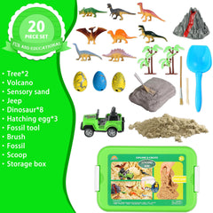 AGENTLAN Sensory Sand Dino Dig Kit for creative exploration and fine motor play.