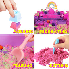 AGENTLAN Unicorn castle molds inspire imaginative sand sculptures and storytelling.