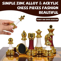 Agirlgle 15-inch wooden chess board offering sturdy, elegant surfaces.
