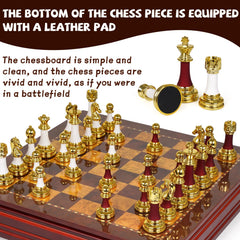 Agirlgle chess set displayed on a coffee table for refined decor.