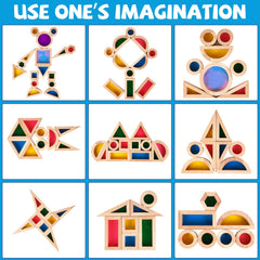 Agirlgle blocks inspire castles, animals, and storytelling adventures.