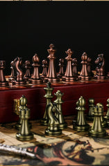 Agirlgle brown wooden chess board showcases a warm, timeless surface.