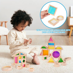 Agirlgle toddler-friendly puzzles promote fine motor practice.