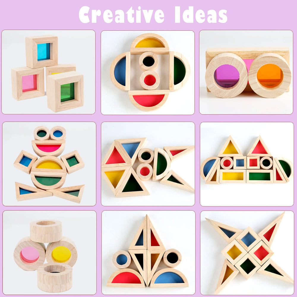 Agirlgle wooden blocks for toddlers and preschool puzzles and learning