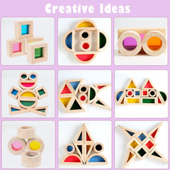 Agirlgle wooden blocks for toddlers and preschool puzzles and learning