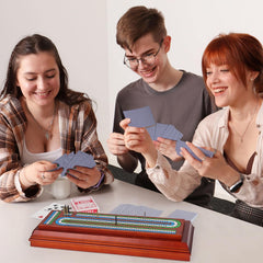 Agirlgle wooden cribbage board cards-pegs included for instant play.