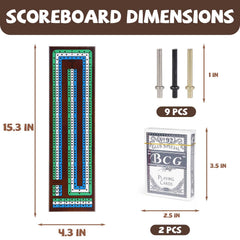 Agirlgle wooden cribbage board includes felt-lined base for stability.