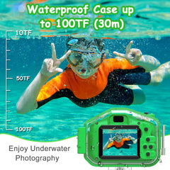 32GB card included lets kids store thousands of photos and clips.