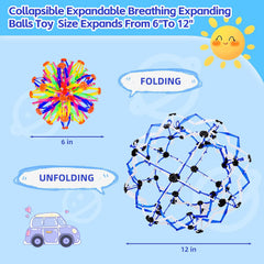 AGSIXZLAN two-pack expanding sphere expands from 6 to 12 inches for sensory play