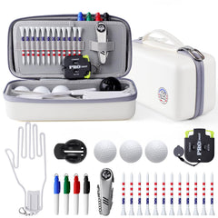 AGUstrike 23-piece golf kit case with sturdy handle for easy transport.