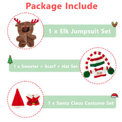 Ahdesana Santa suit for 15/17cm dolls, classic holiday charm.
