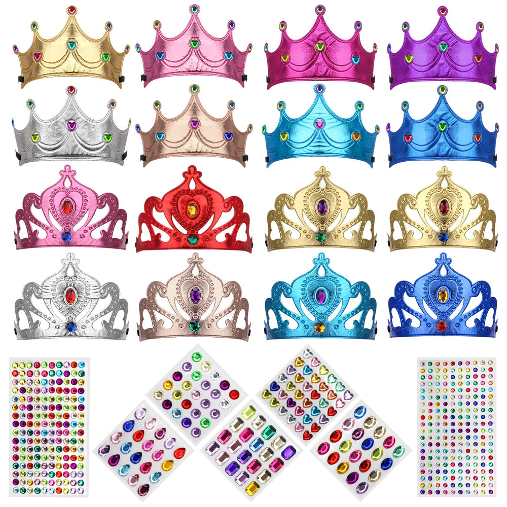 AHIER 23-piece foam crowns set for colorful DIY party play