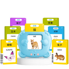 AHJ card reader in action with Chinese-English talking flash cards.