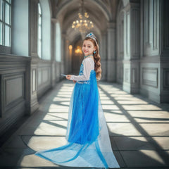 AHLPO Elsa wig braid enhances a complete princess outfit