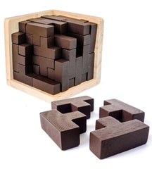 Ahyuan wooden brain teaser cube for focus and problem solving.