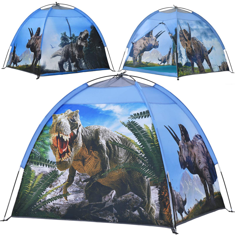 Ai-Uchoice dinosaur tent front view showing inviting play space for imaginative play