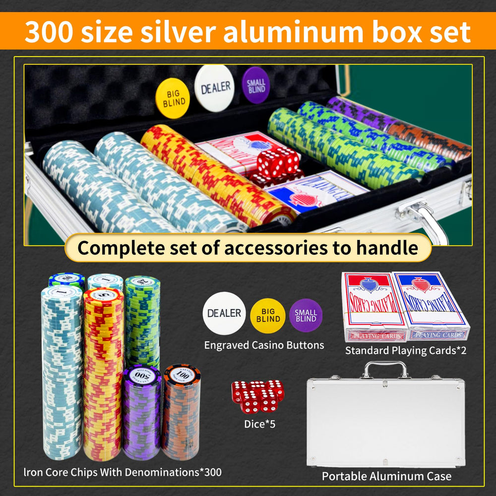 AIBETOMG 14-gram clay poker chips feel casino-grade.