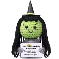 AICase Wicked Dolls Elphaba crochet figure, a cozy keepsake for fans.