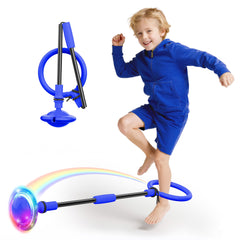 Aidabli ankle skip ball foldable blue for kids, portable active play.