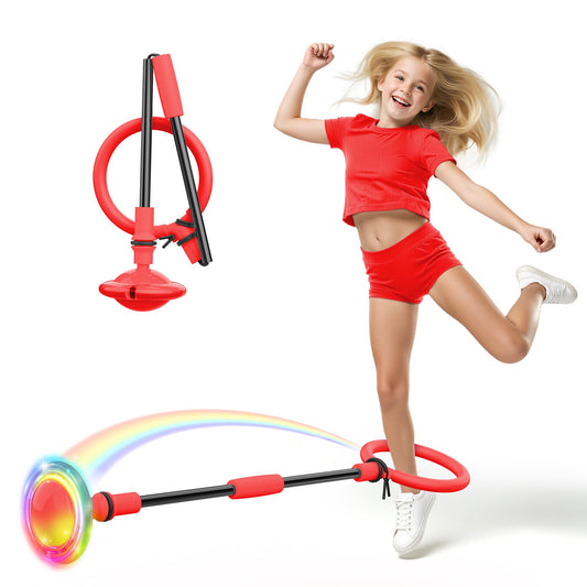 Aidabli ankle skip ball foldable red design for portable playtime