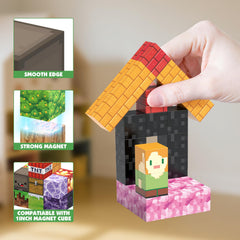 AIDYVOI magnetic blocks connected with other sets for wider creations.