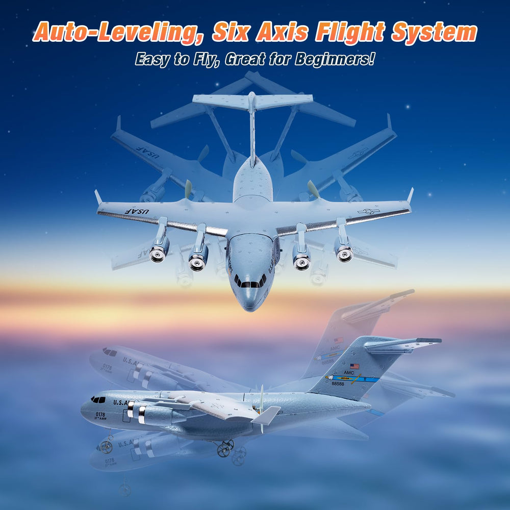 AIGIMU RC Airplane uses 2.4 GHz radio for stable long-range connection