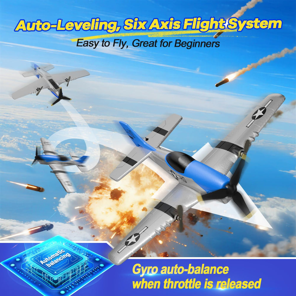 AIGIMU RC Airplane's 3CH design with dual motors delivers strong lift.