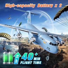 AIGIMU RC Airplane with 6-axis gyroscope stabilizer for smooth beginner-friendly control