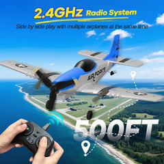 AIGIMU RC Airplane includes batteries for extended flight sessions.