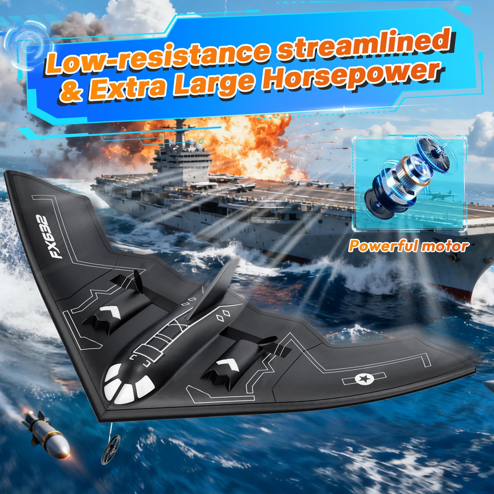 AIGIMU RC Airplane metal undercarriage adds durability on landings.
