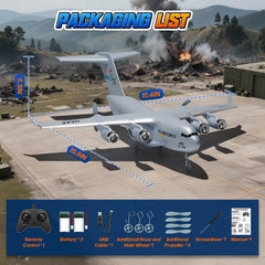 AIGIMU RC plane includes metal undercarriage and tough propellers for durability.