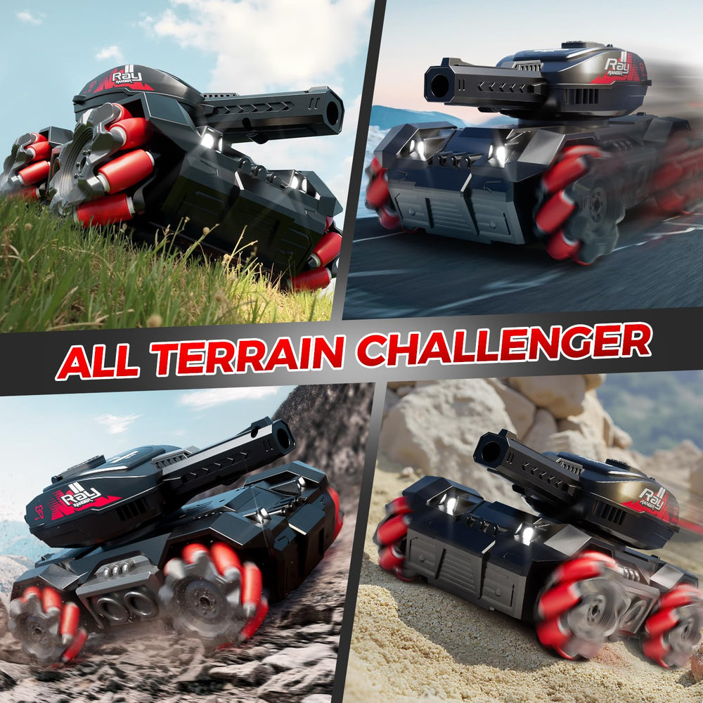 AIGIMU RC Tank front lights and sounds enhance realism during play