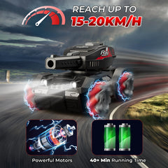 AIGIMU RC Tank turret rotates 90 degrees for aiming accuracy