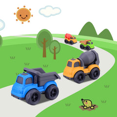 Aigitoy dump truck blue kid pushing interaction supports grip and coordination.