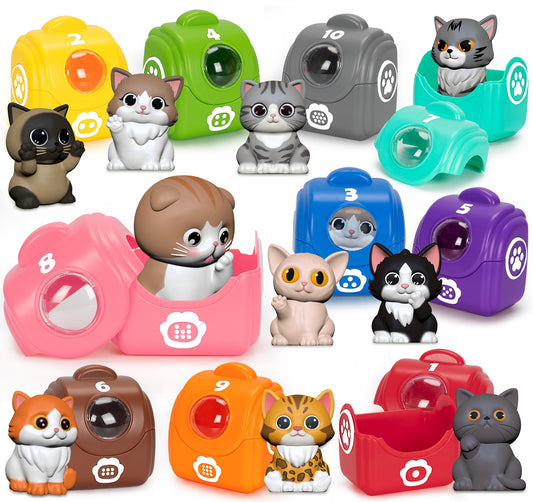Aigybobo cat finger puppets set for hands-on play and fine motor skills.