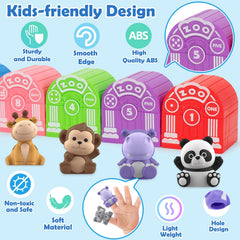 Aigybobo color matching and sorting with vivid zoo pieces encourages classification