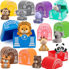 Aigybobo safari animals toy set, colorful 20-piece collection for toddler learning