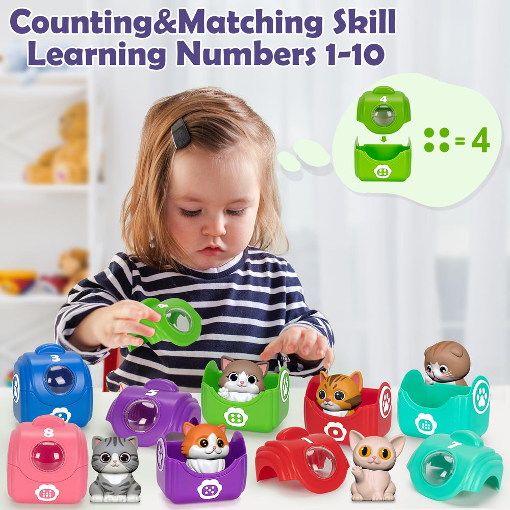 Odorless vinyl kittens and smooth-edged ABS bags ensure safe, lightweight play.