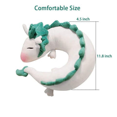 AIHANCH white dragon neck pillow side view ideal for long trips and comfort