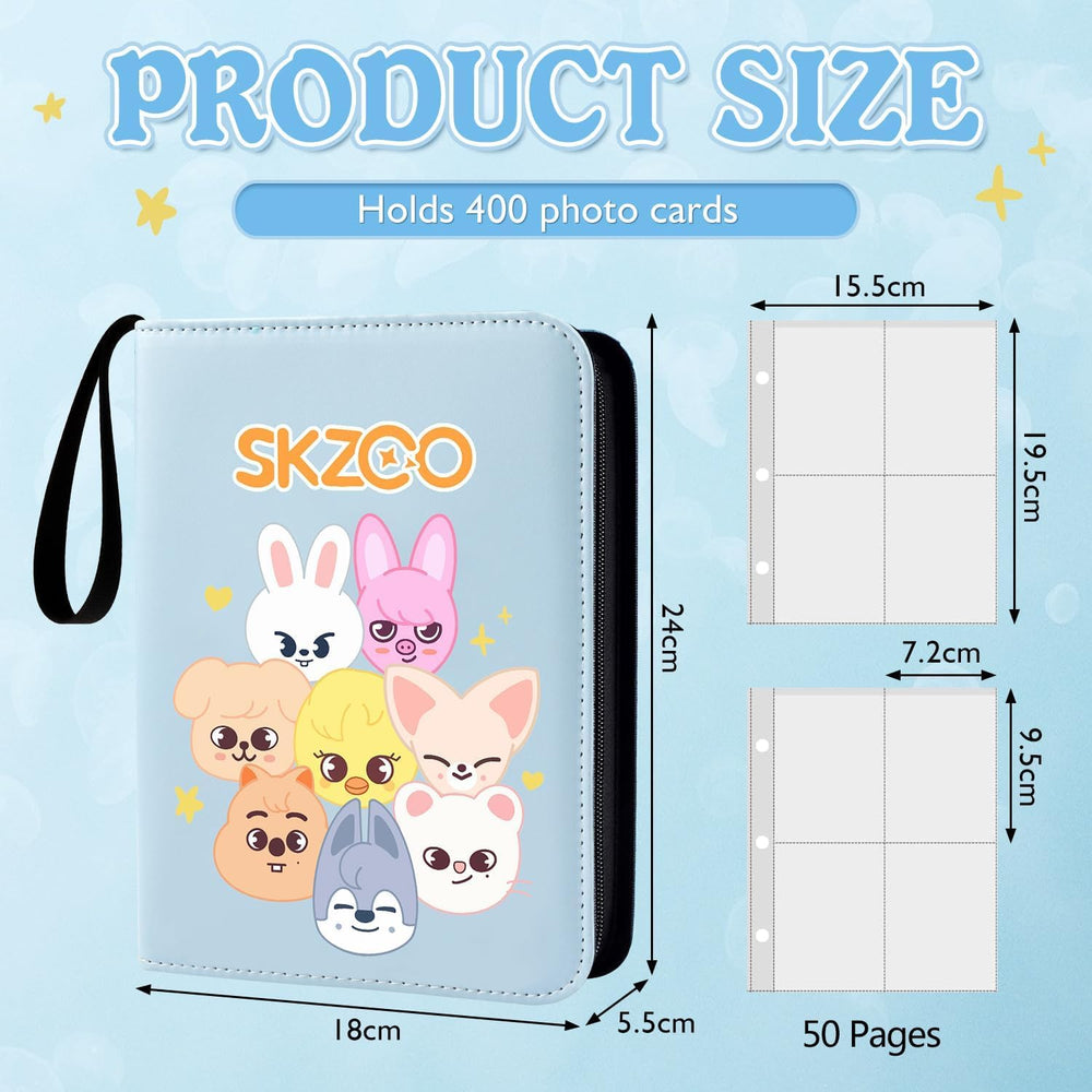 AiHdcy photocard binder 4-pocket layout keeps Stray SKZ cards organized