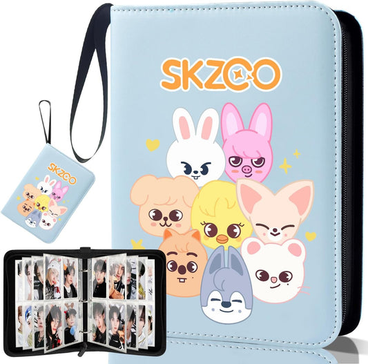 AiHdcy photocard binder Stray SKZ pink cover secures cards on the go