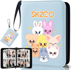 AiHdcy photocard binder Stray SKZ pink cover secures cards on the go