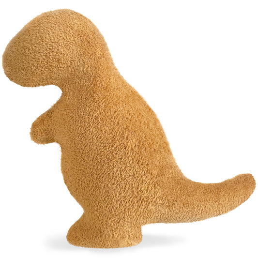Aiideals Dino Nugget Pillow close up showing soft plush texture and brown nugget fur