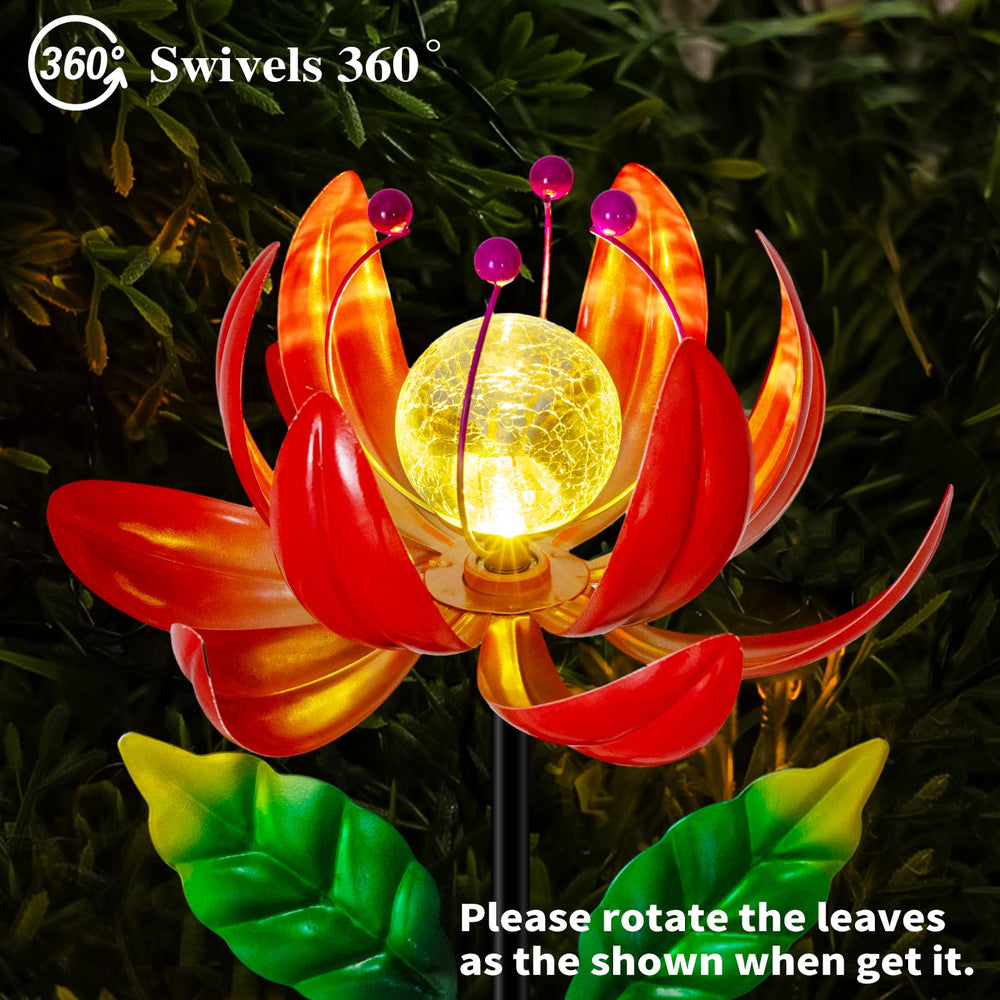 AIINY colorful rotating flower decor enhances lawn ambiance