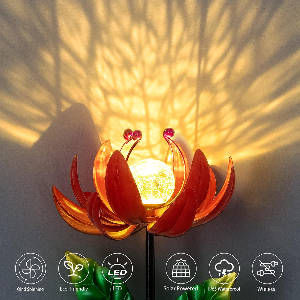 AIINY cracked crystal ball LED casts elegant shadows in the garden