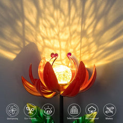 AIINY cracked crystal ball LED casts elegant shadows in the garden