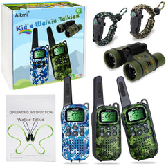 Accessories included paracord bracelets and binoculars with Aikmi set.