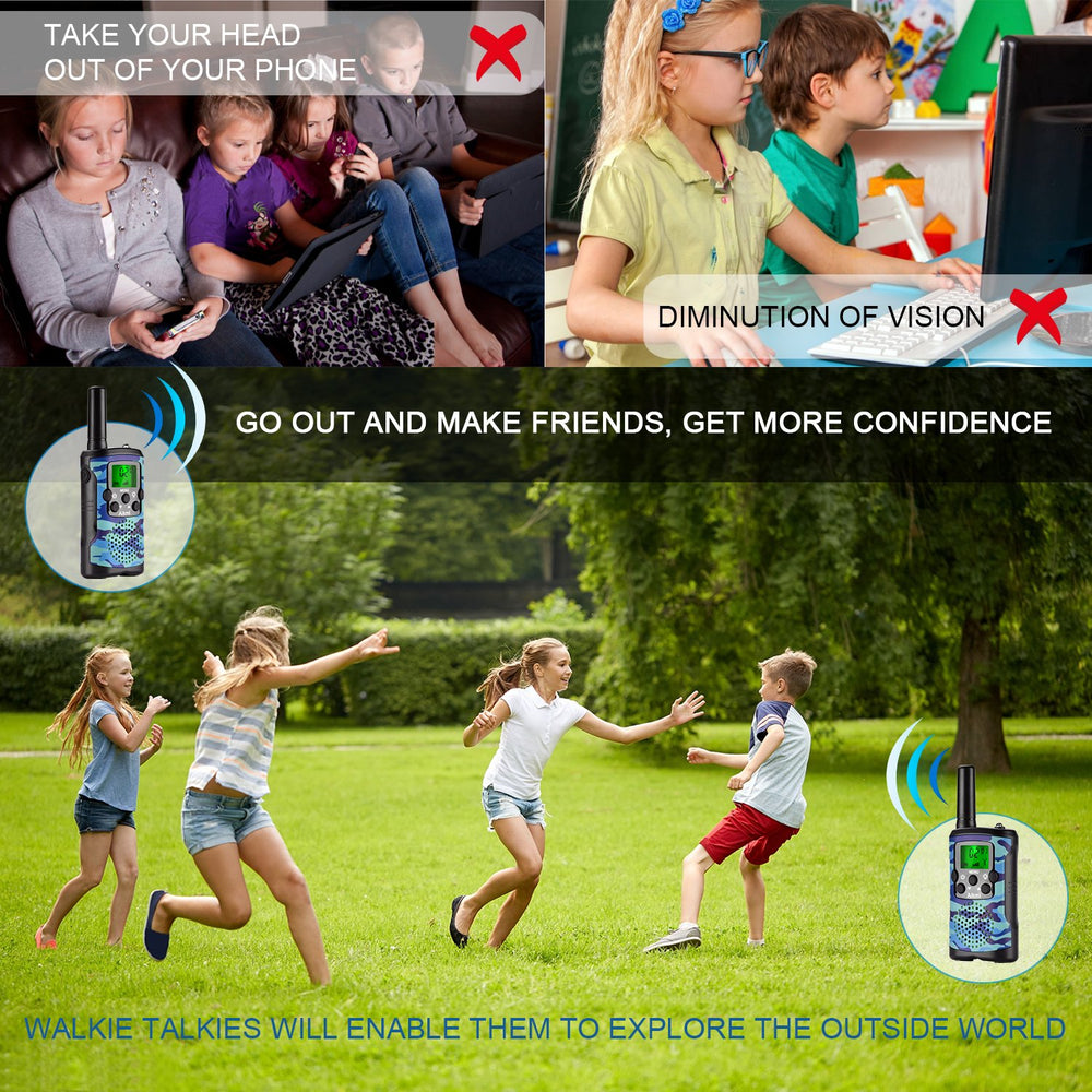 Aikmi walkie talkie set with lanyards and gear